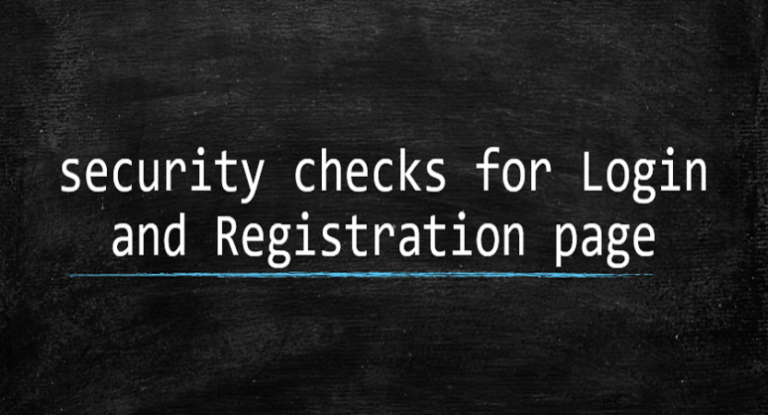 securing Login and Registration