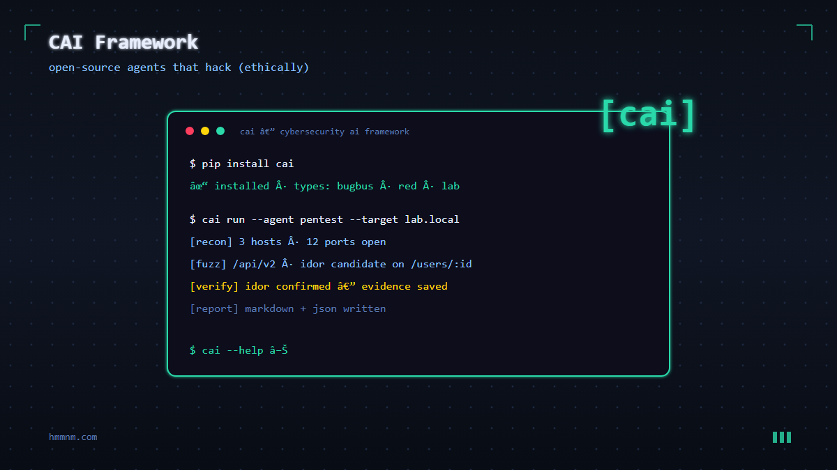 Read more about the article Building Cybersecurity AI Agents with CAI: The Open-Source Framework Powering Bug Bounties and CTFs