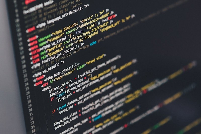 Code on screen with error messages