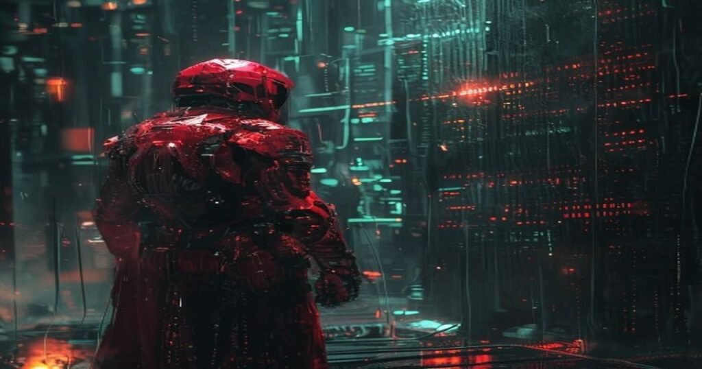 Red teaming LLM applications - cyber warfare concept illustration