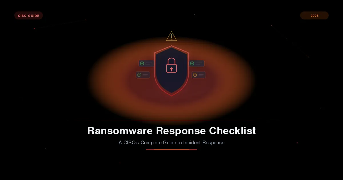 Read more about the article CISO Guide to Ransomware Response Checklist
