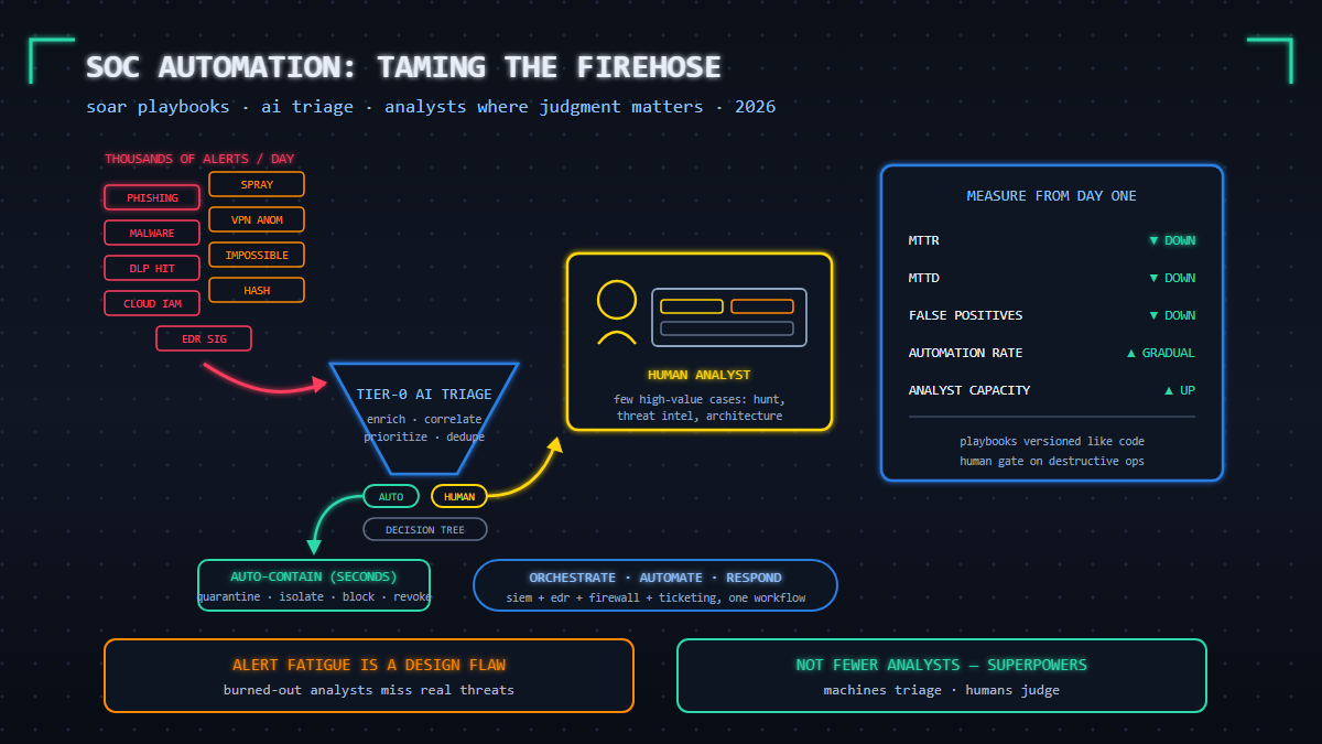 You are currently viewing SOC Automation & SOAR in 2026: From Alert Fatigue to Autonomous Defense