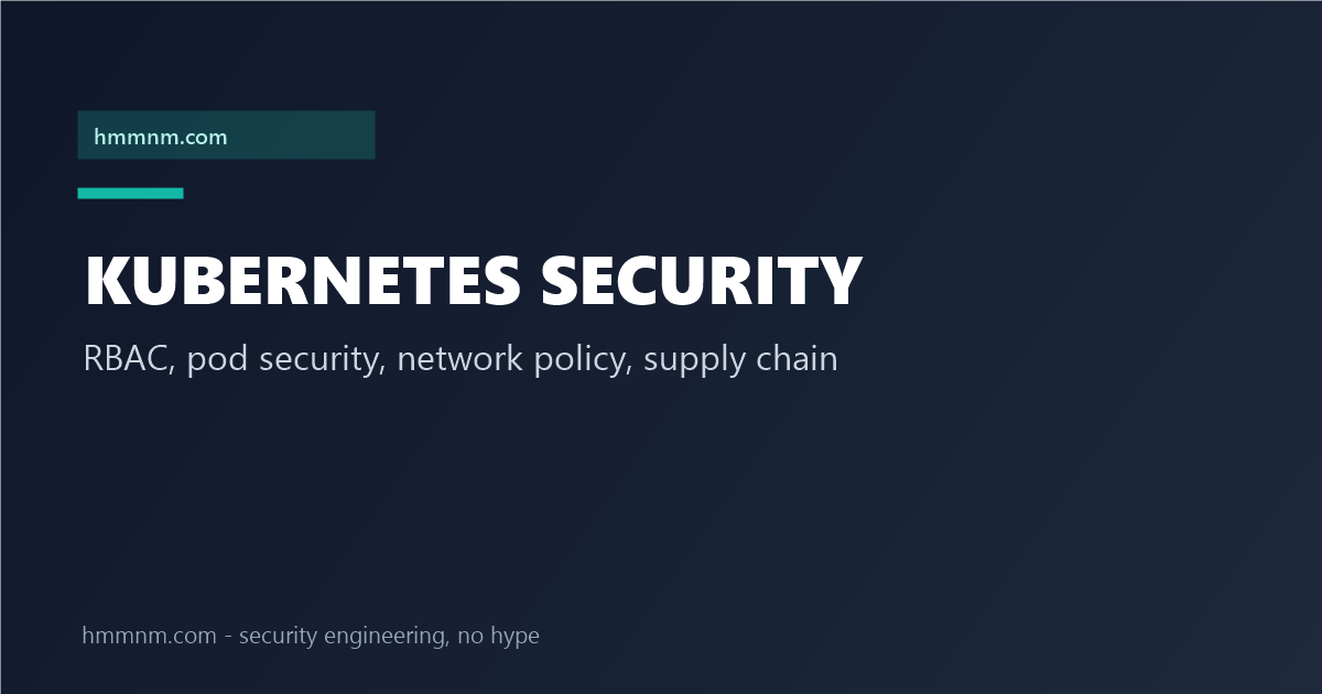 Kubernetes security hero banner - hmmnm.com