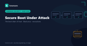 Read more about the article UEFI Secure Boot and BlackLotus: The Boot Chain of Trust Under Attack