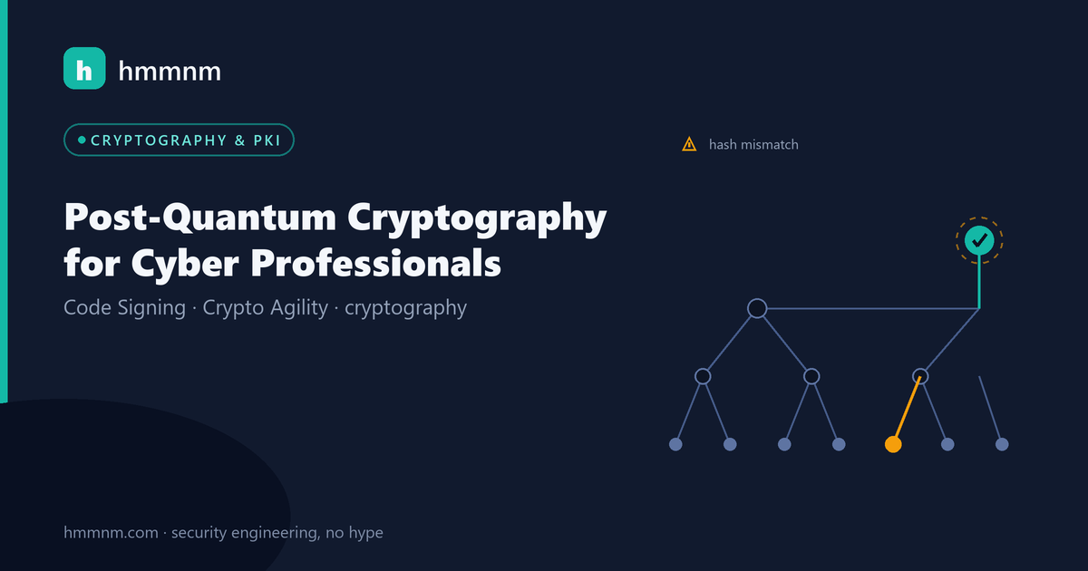 Read more about the article Post-Quantum Cryptography for Cyber Professionals