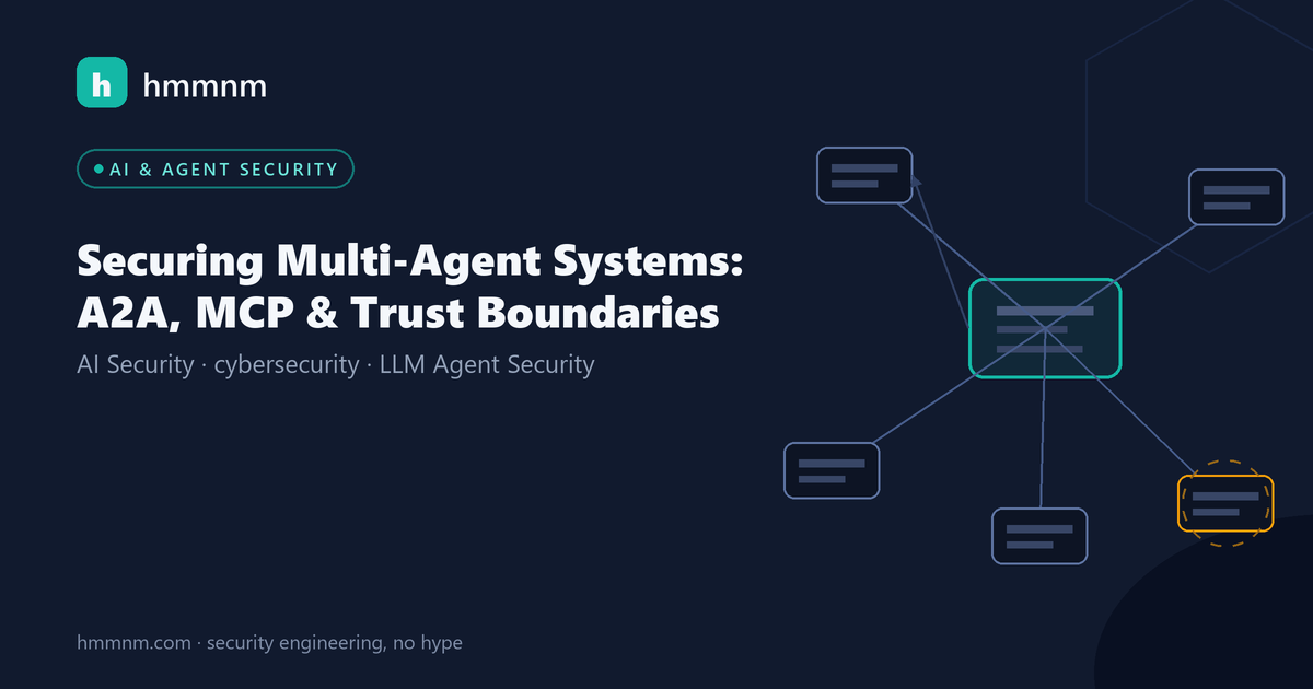 Read more about the article Securing Multi-Agent Systems: A2A, MCP & Trust Boundaries