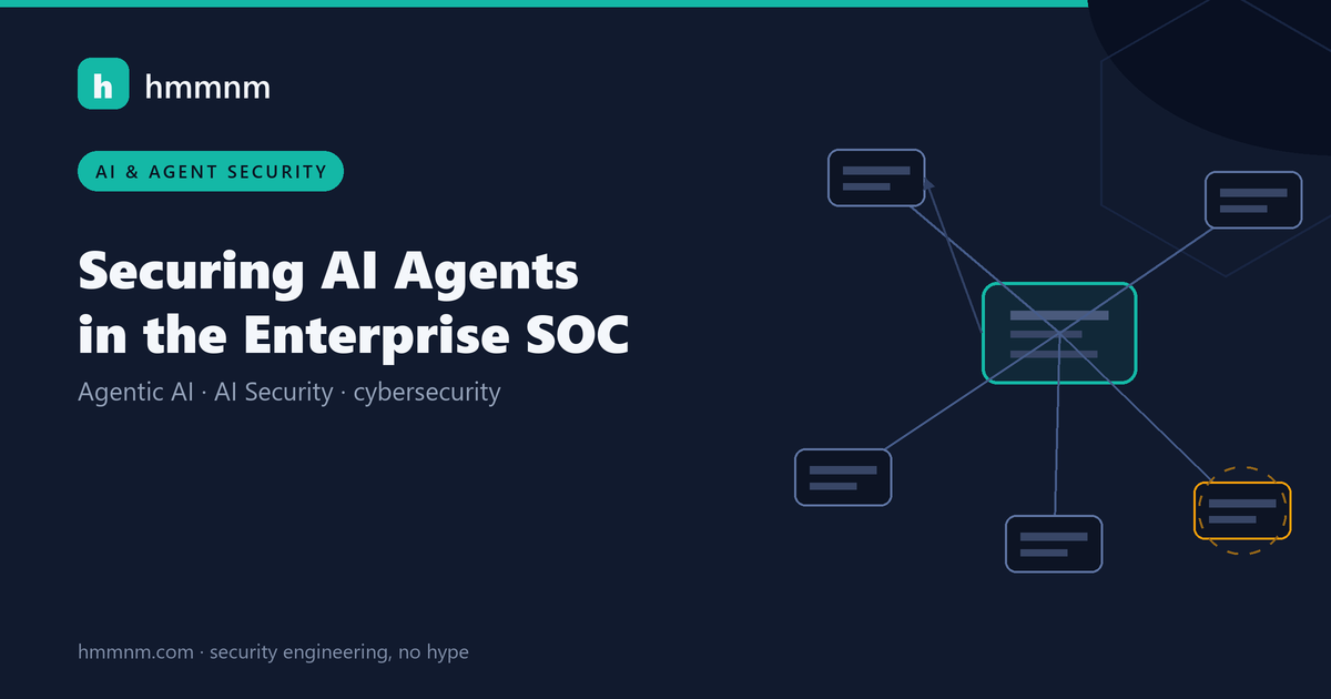 Read more about the article Securing AI Agents in the Enterprise SOC