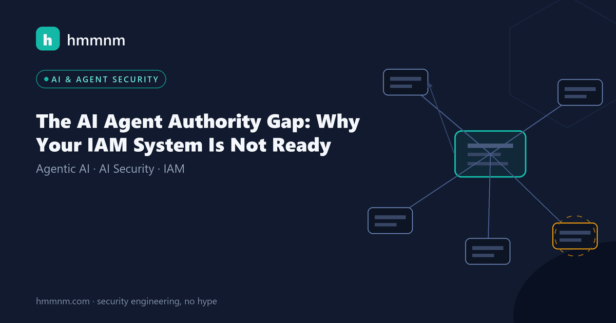 Read more about the article The AI Agent Authority Gap: Why Your IAM System Is Not Ready