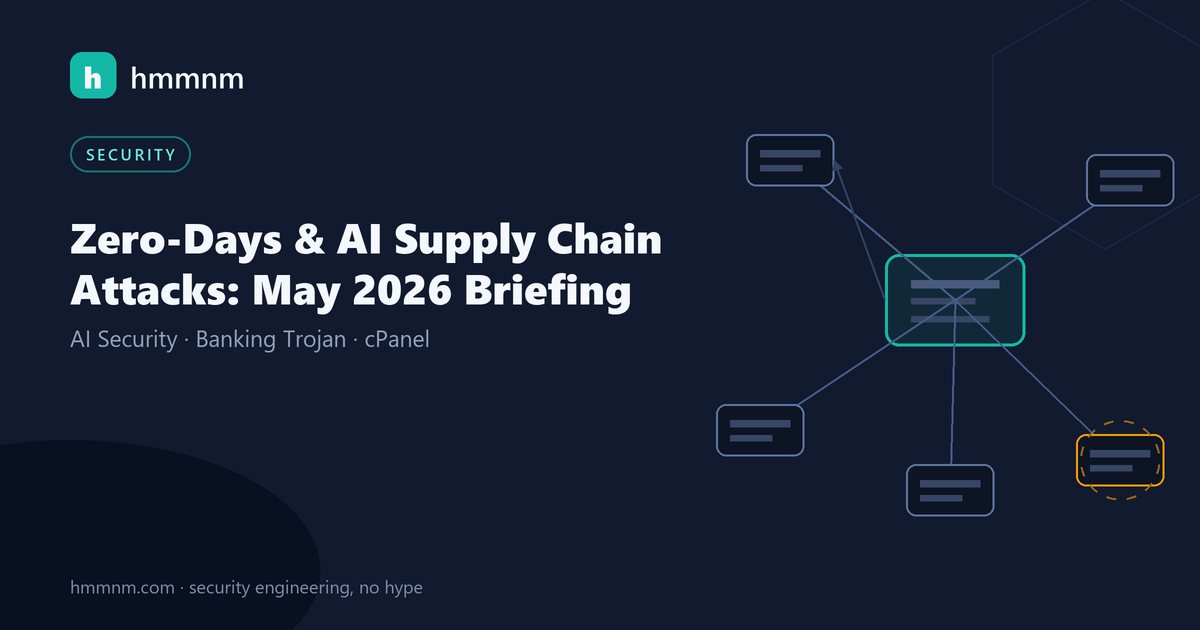 Read more about the article Zero-Days & AI Supply Chain Attacks: May 2026 Briefing