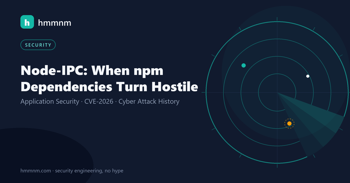 Read more about the article Node-IPC: When npm Dependencies Turn Hostile