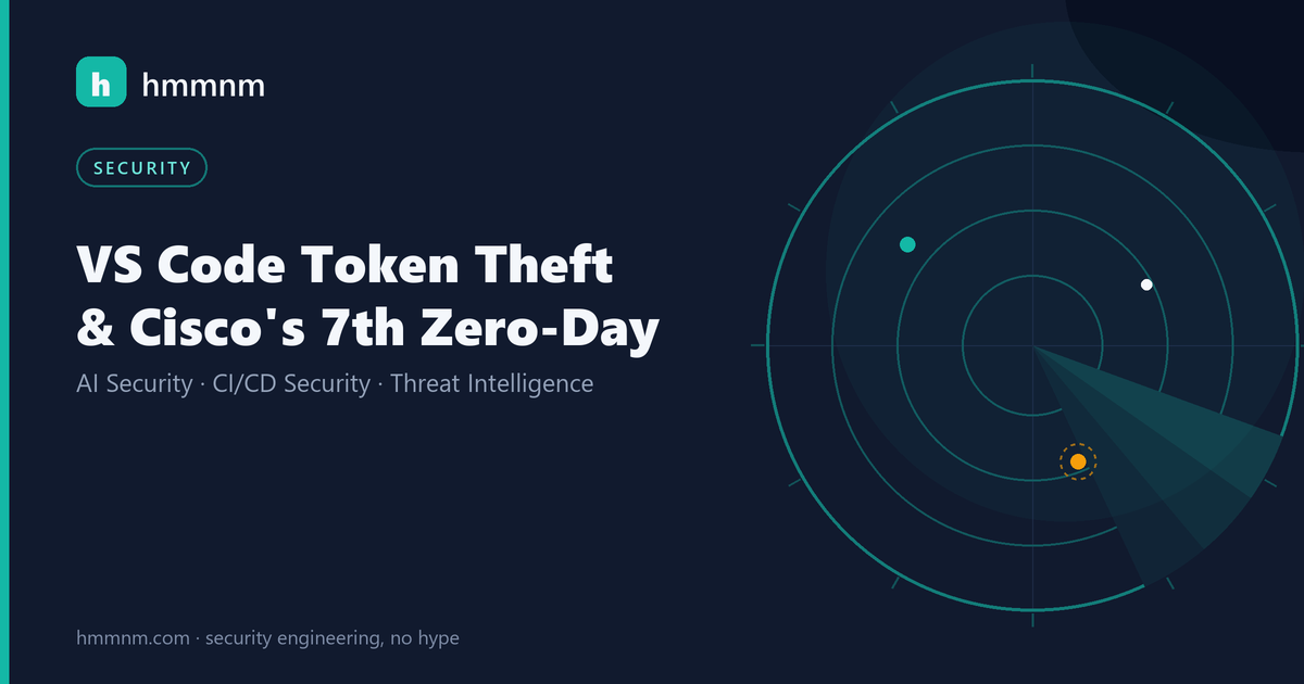 Read more about the article VS Code Token Theft & Cisco’s 7th Zero-Day