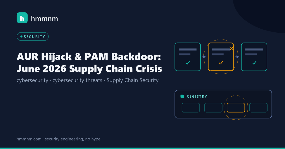 Read more about the article AUR Hijack & PAM Backdoor: June 2026 Supply Chain Crisis