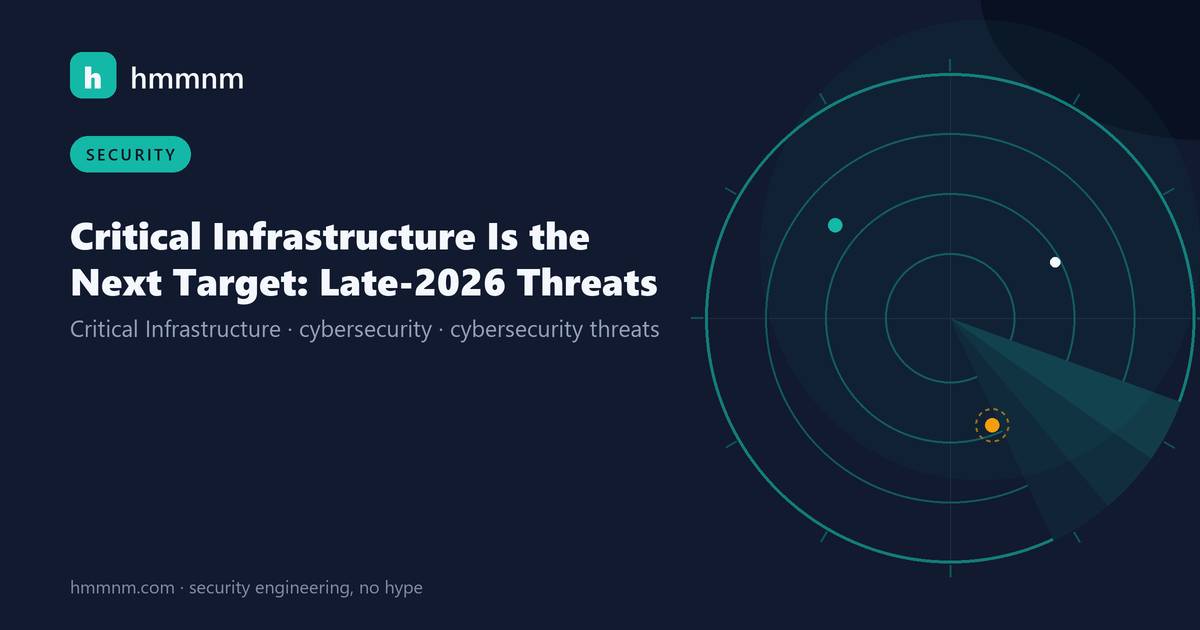 Read more about the article Critical Infrastructure Is the Next Target: Late-2026 Threats