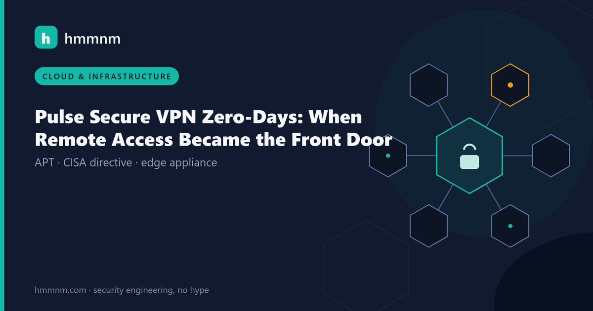 Read more about the article Pulse Secure VPN Zero-Days: When Remote Access Became the Front Door