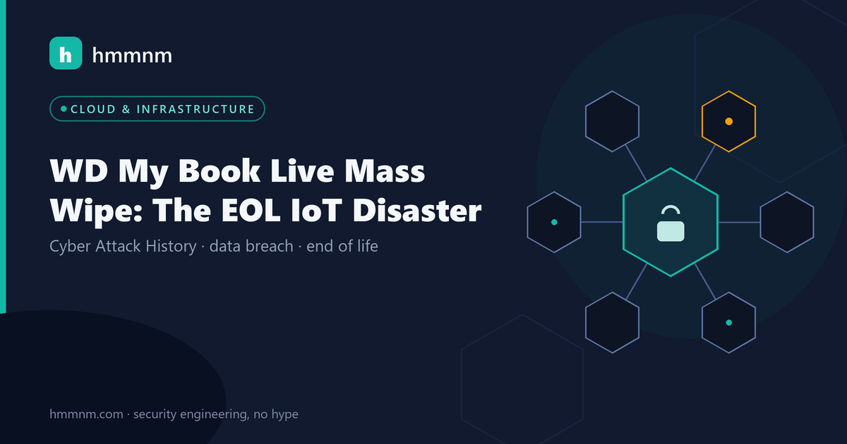 Read more about the article WD My Book Live Mass Wipe: The EOL IoT Disaster