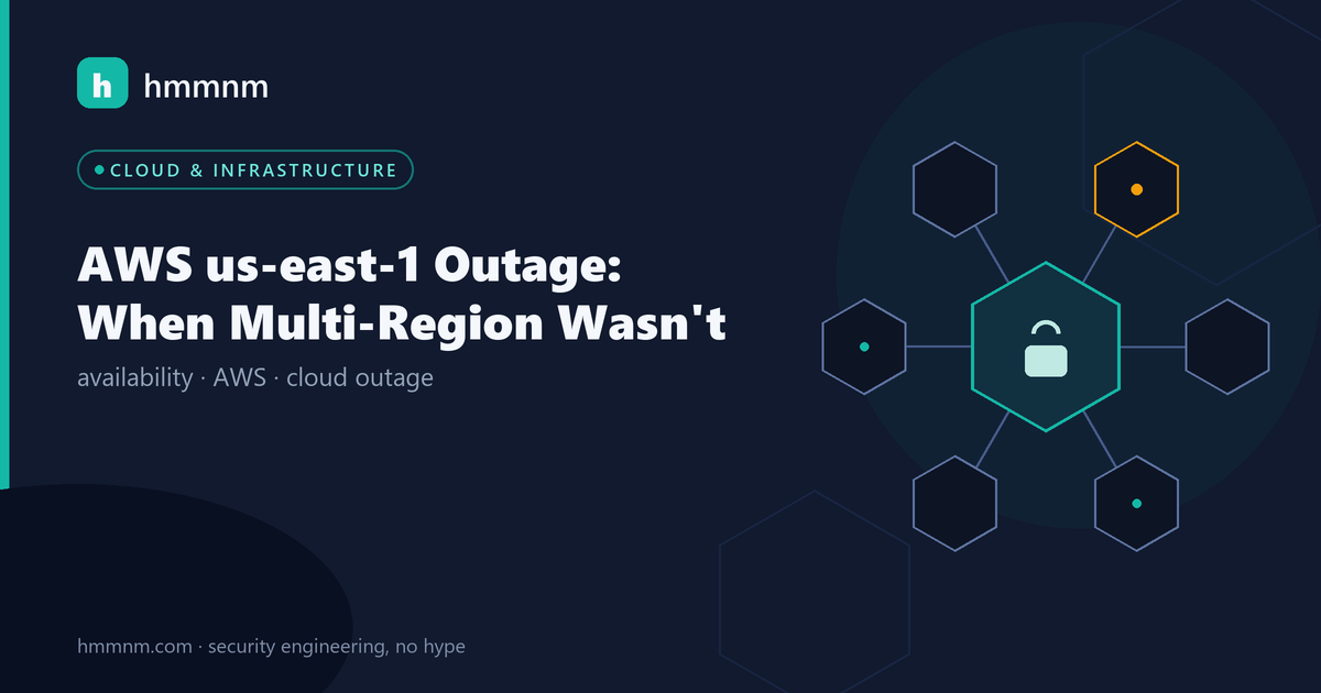 Read more about the article AWS us-east-1 Outage: When Multi-Region Wasn’t