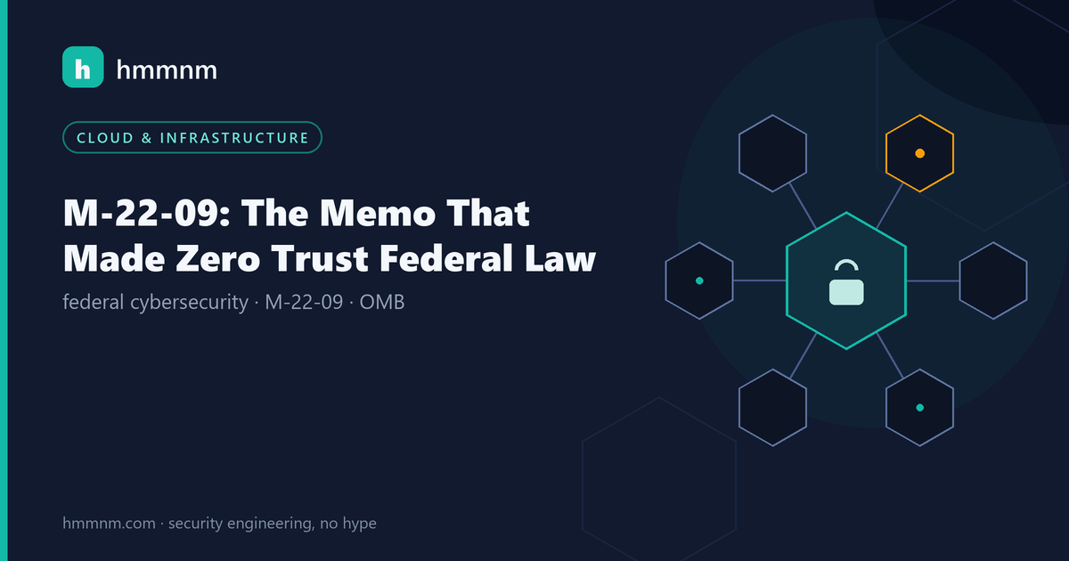 Read more about the article M-22-09: The Memo That Made Zero Trust Federal Law