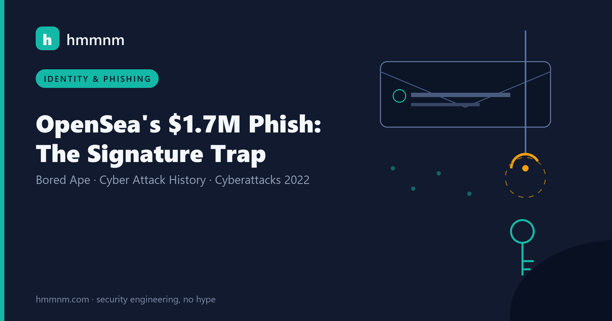 Read more about the article OpenSea’s $1.7M Phish: The Signature Trap