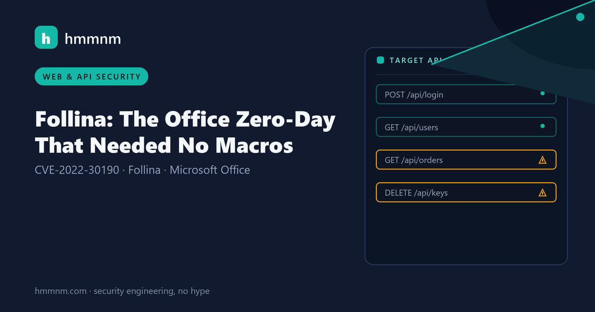 Read more about the article Follina: The Office Zero-Day That Needed No Macros