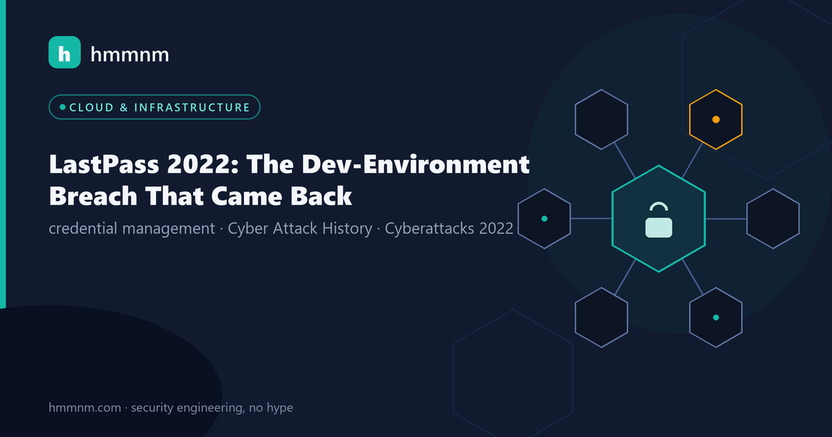 Read more about the article LastPass 2022: The Dev-Environment Breach That Came Back