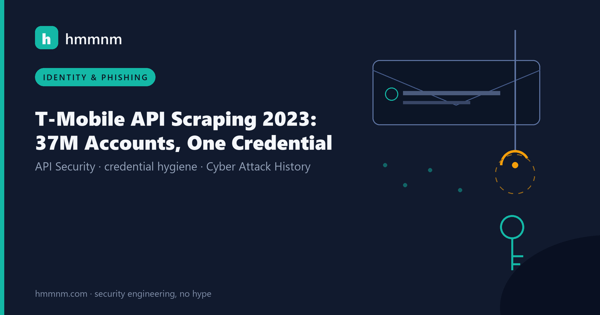 Read more about the article T-Mobile API Scraping 2023: 37M Accounts, One Credential
