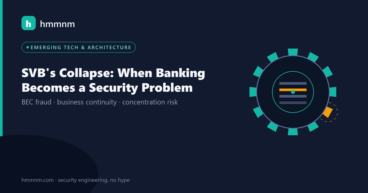 Read more about the article SVB’s Collapse: When Banking Becomes a Security Problem