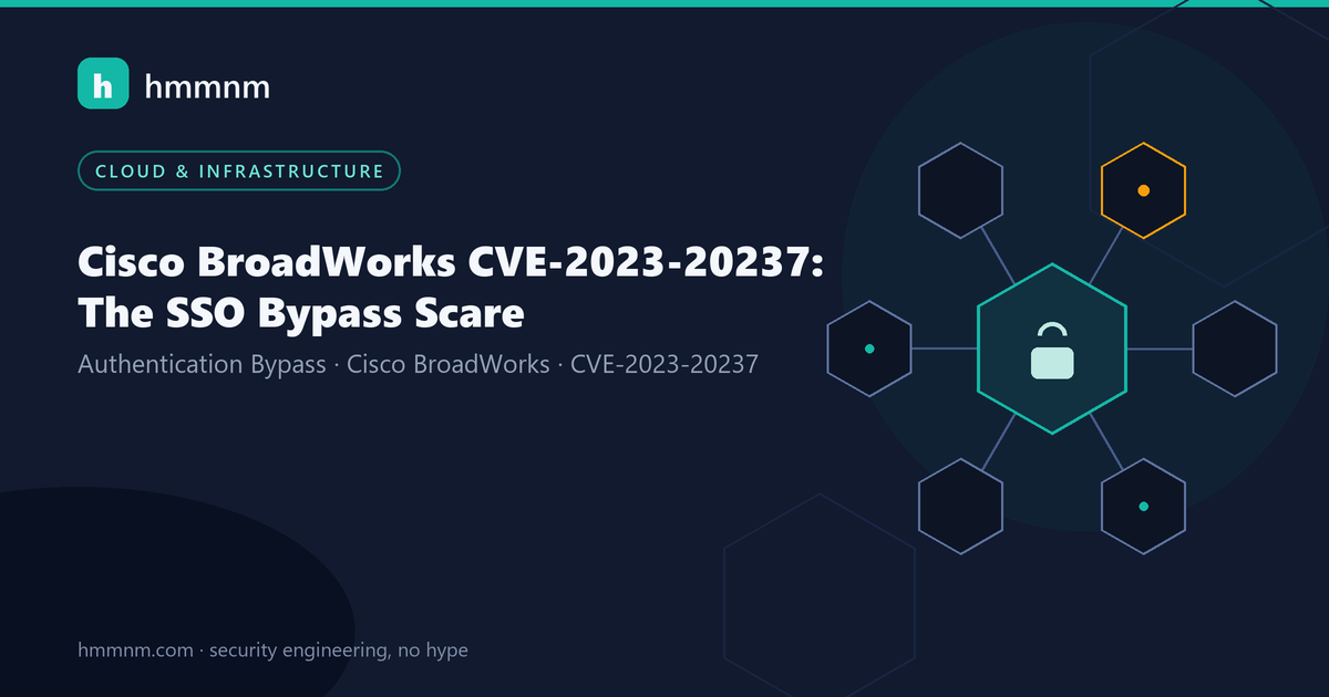 Read more about the article Cisco BroadWorks CVE-2023-20237: The SSO Bypass Scare