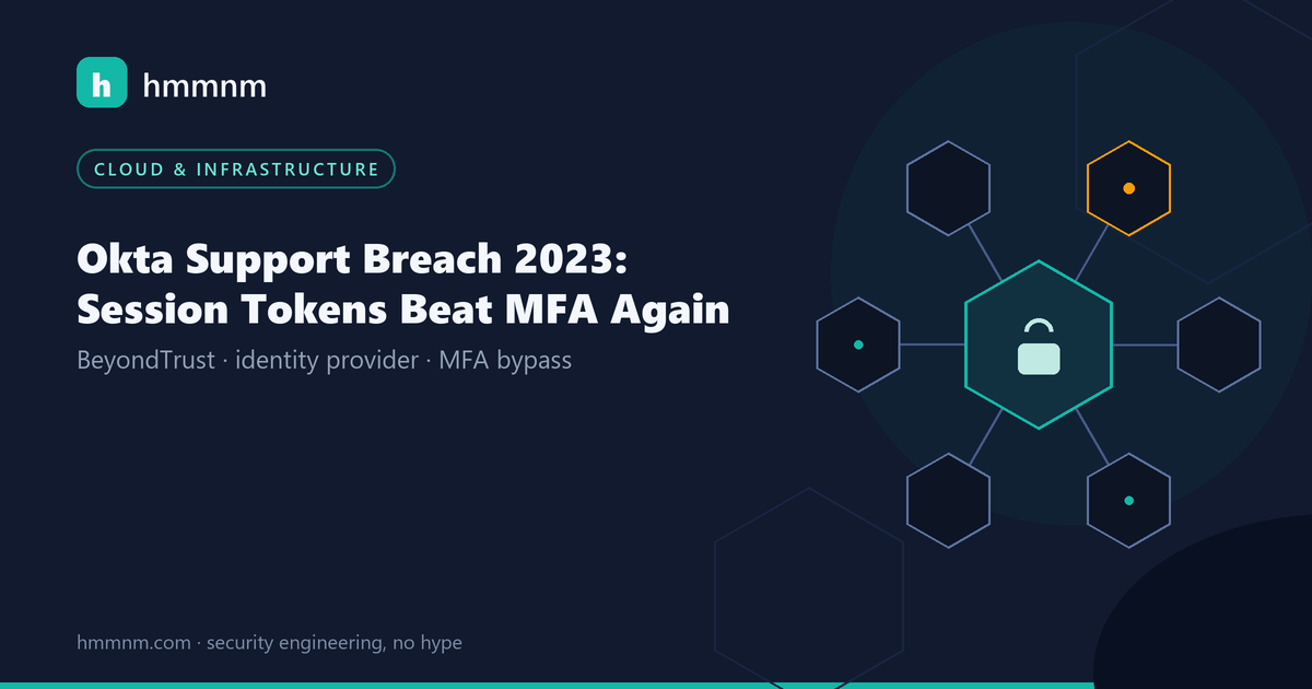 Read more about the article Okta Support Breach 2023: Session Tokens Beat MFA Again