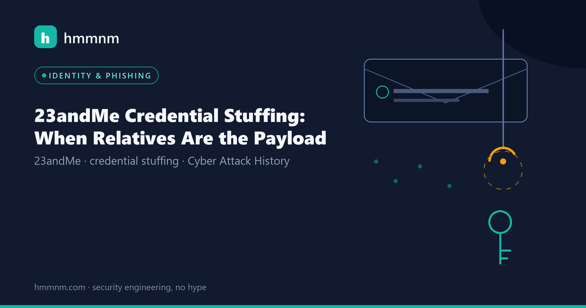 Read more about the article 23andMe Credential Stuffing: When Relatives Are the Payload