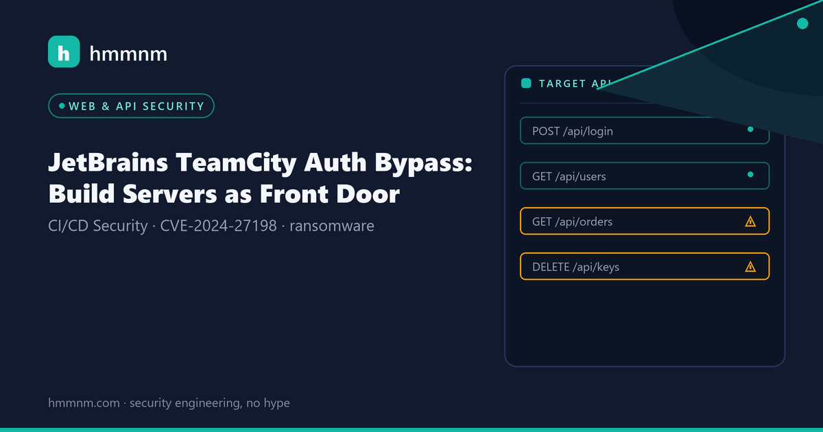 Read more about the article JetBrains TeamCity Auth Bypass: Build Servers as Front Door