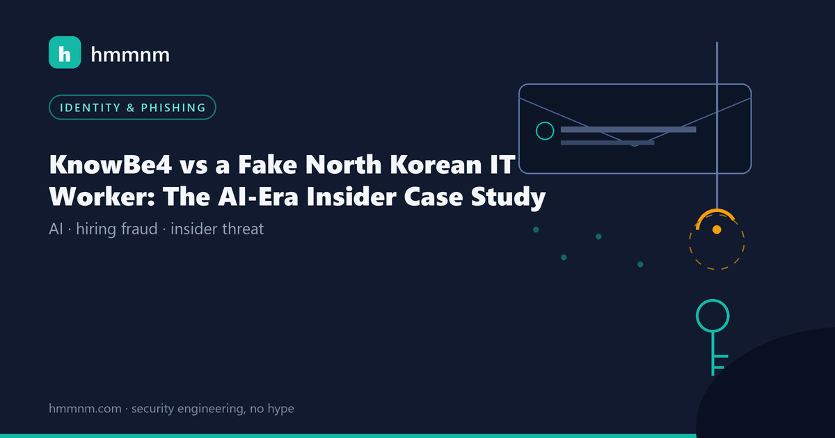 Read more about the article KnowBe4 vs a Fake North Korean IT Worker: The AI-Era Insider Case Study