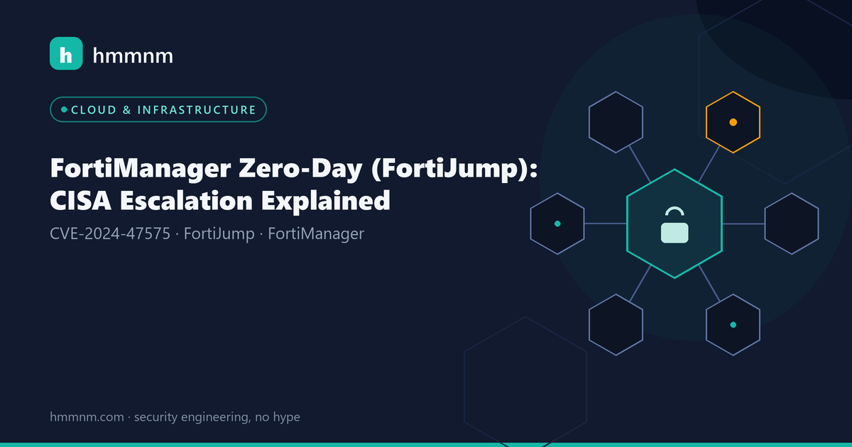 Read more about the article FortiManager Zero-Day (FortiJump): CISA Escalation Explained
