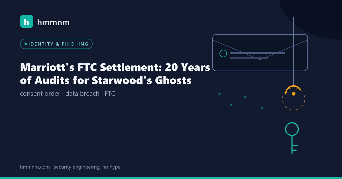 Read more about the article Marriott’s FTC Settlement: 20 Years of Audits for Starwood’s Ghosts