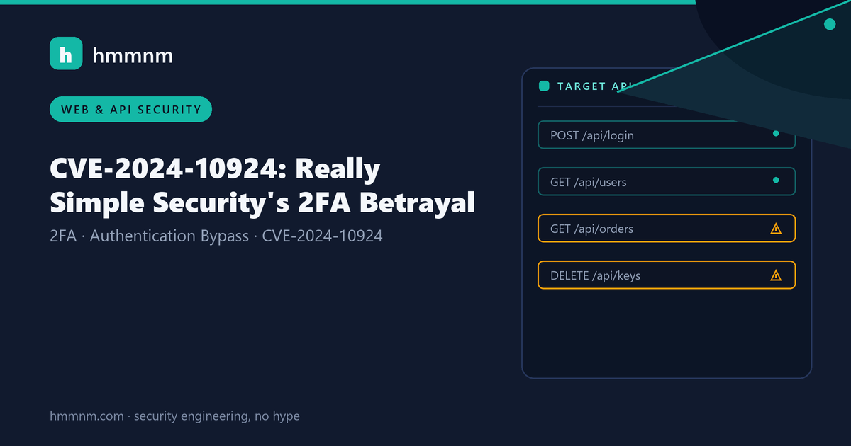 Read more about the article CVE-2024-10924: Really Simple Security’s 2FA Betrayal