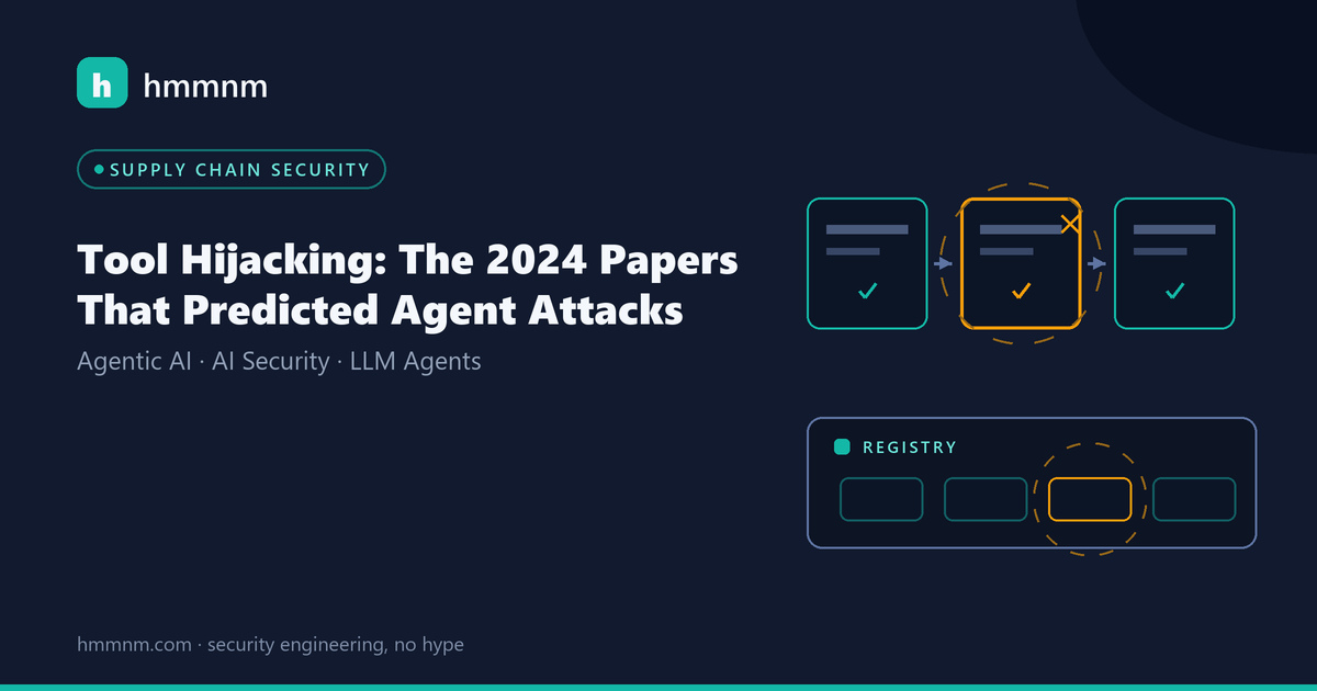 Read more about the article Tool Hijacking: The 2024 Papers That Predicted Agent Attacks