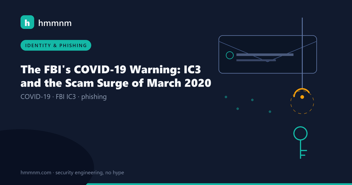 Read more about the article The FBI’s COVID-19 Warning: IC3 and the Scam Surge of March 2020