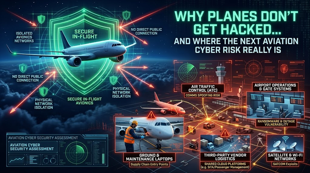 Why Planes Don’t Get Hacked — And Where the Next Aviation Cyber Risk Really Is