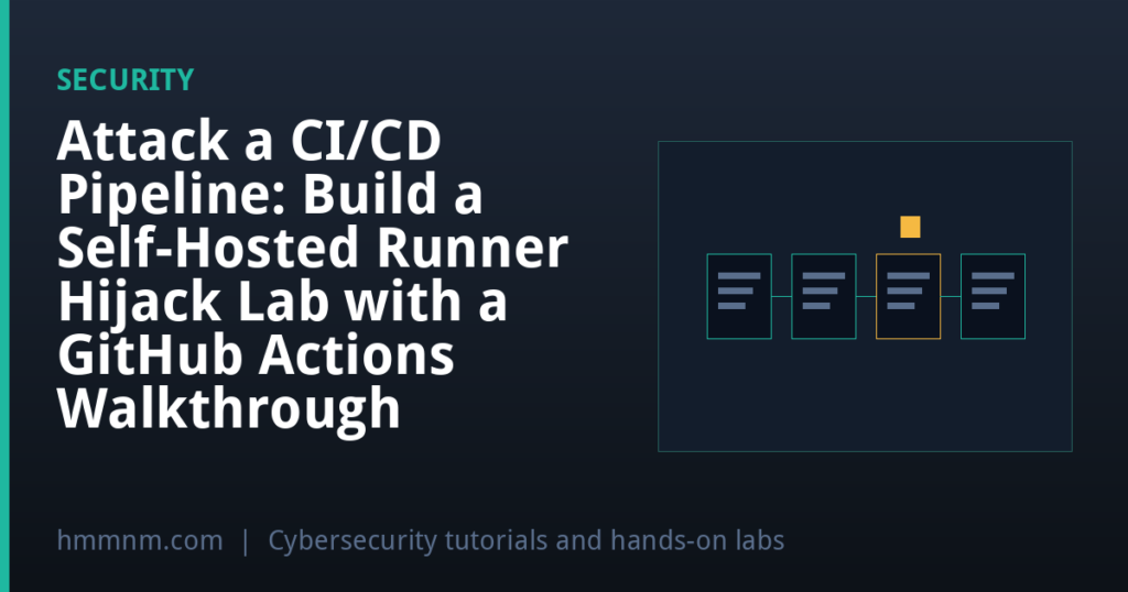 Attack a CI/CD Pipeline: Build a Self-Hosted Runner Hijack Lab with a GitHub Actions Walkthrough