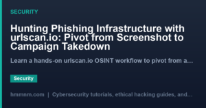Read more about the article Hunting Phishing Infrastructure with urlscan.io: Pivot from Screenshot to Campaign Takedown